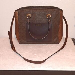Michael Kors Brown and Tan Satchel. Replacement Crossbody Strap. 30F8MN4S3B